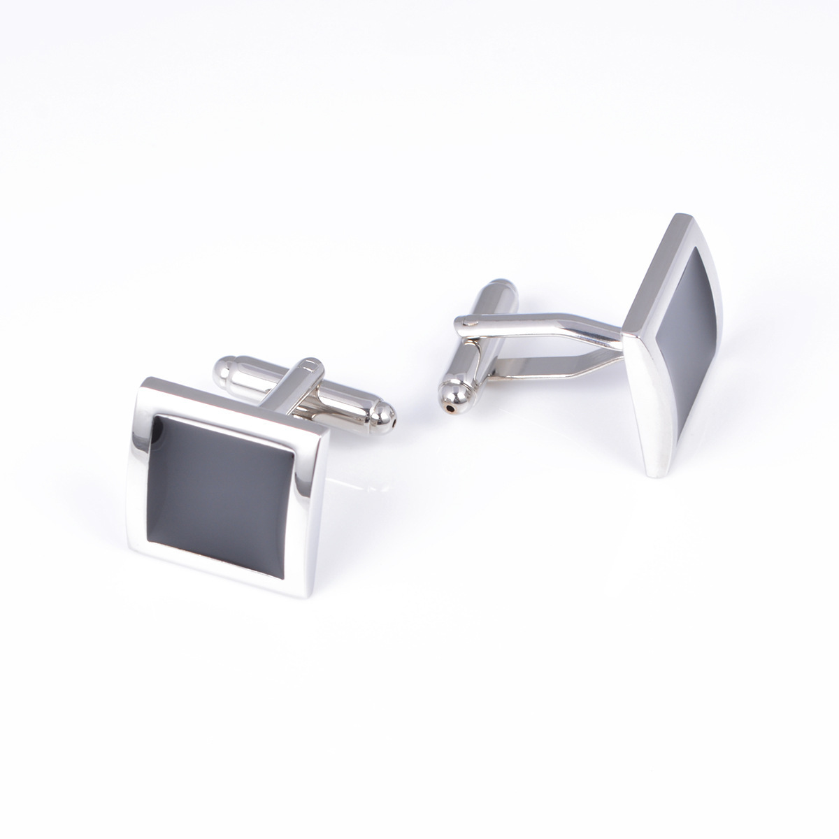 Classic Black Square Boat-Anchor Cufflinks - Image 2
