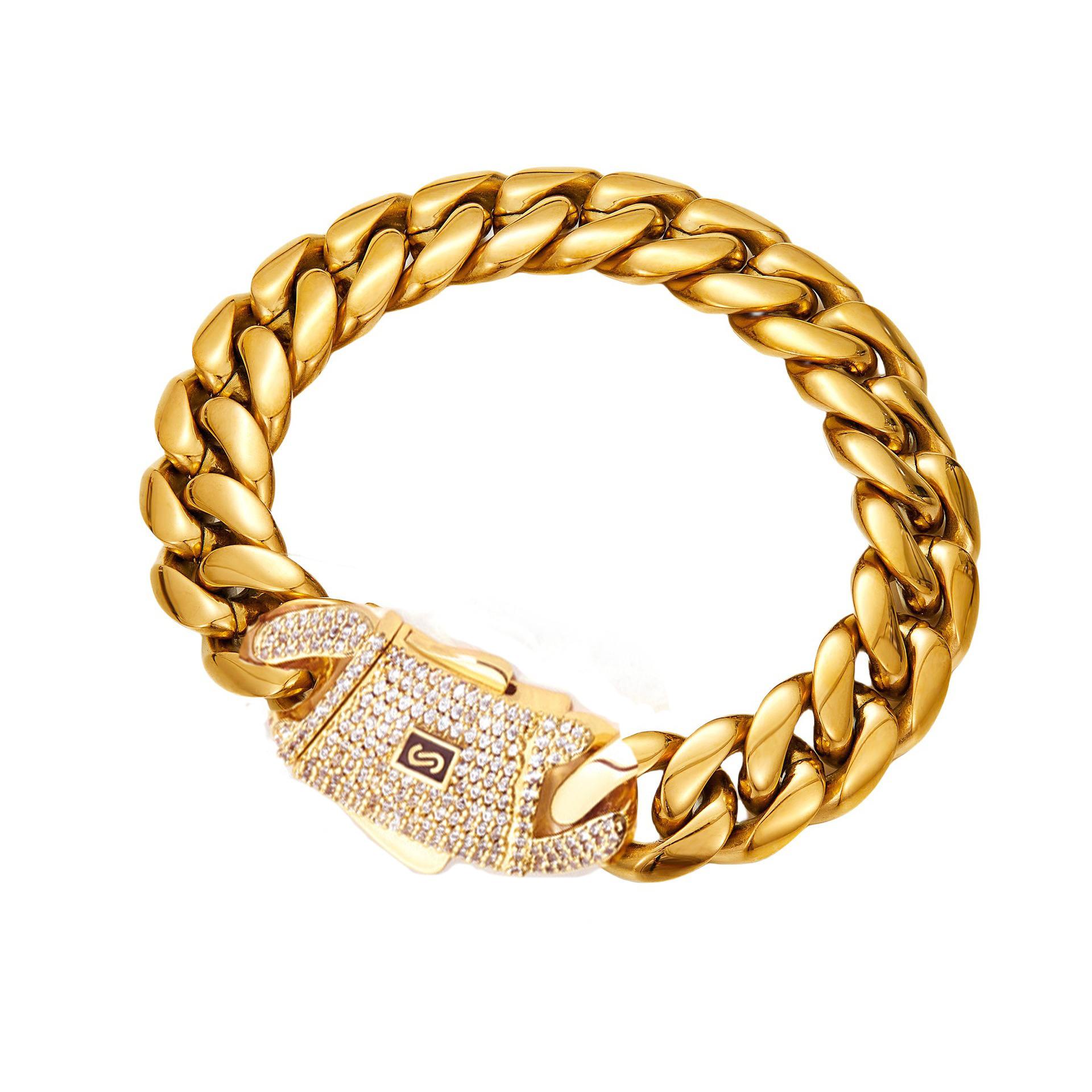 Men’s 14 mm Stainless Steel Woven Chain Necklace - Image 3
