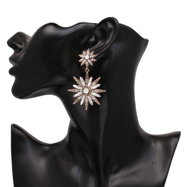 Vintage Star Rhinestone Stud Earrings