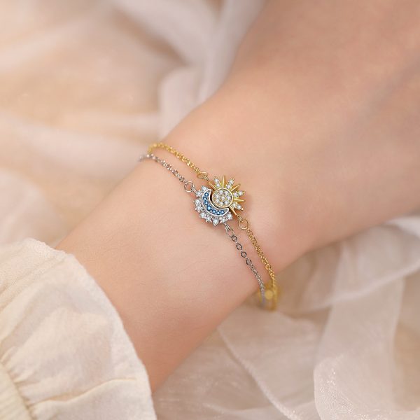 Sun and Moon Zircon Bracelet