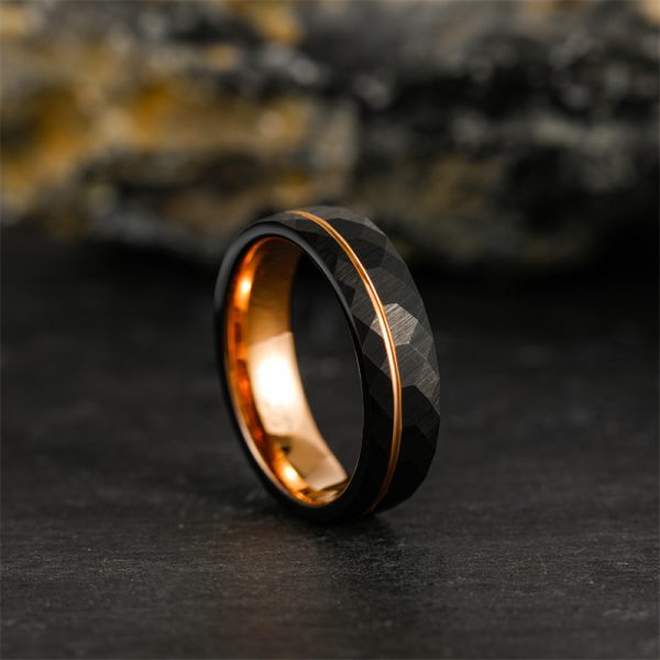 Simple Black Tungsten Steel Ring