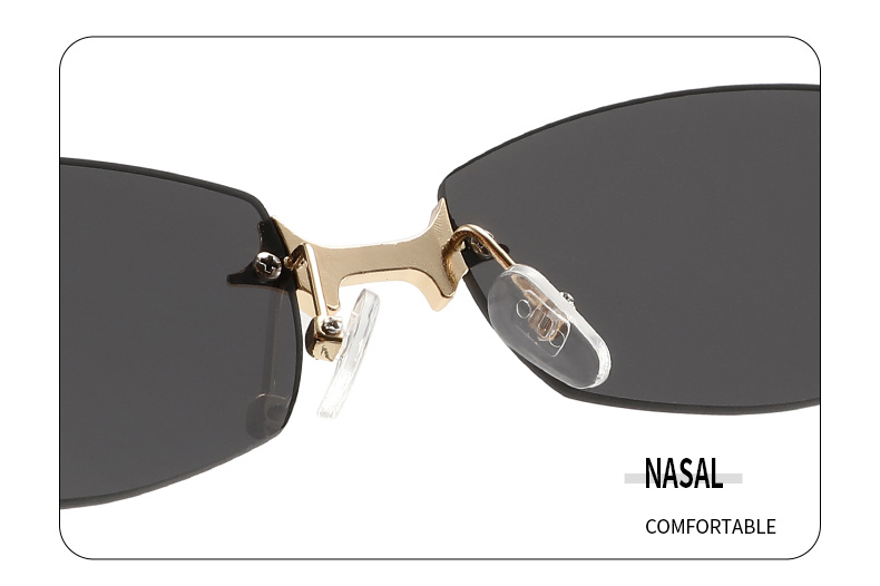 Y2K Star-Hinge Rimless Sunglasses - Image 8
