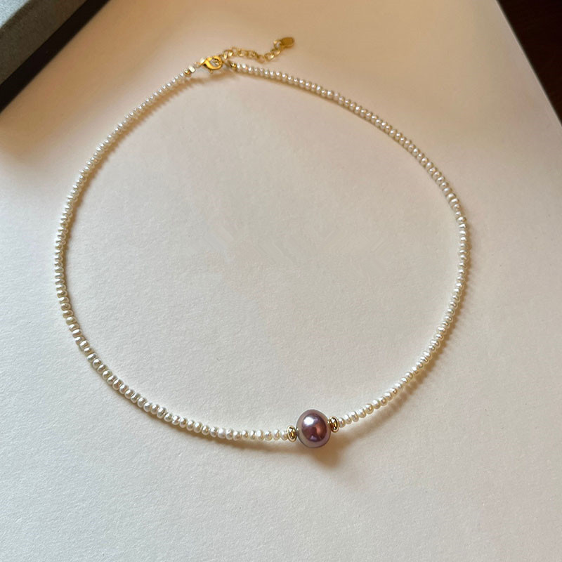Freshwater Pearl Pendant Necklace - Image 3
