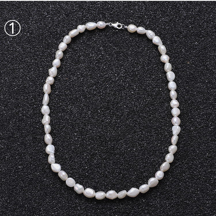 Natural Baroque Pearl Cross Necklace - Image 7