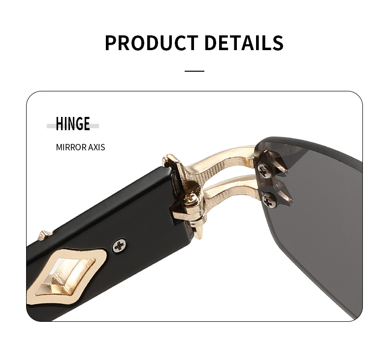 Y2K Star-Hinge Rimless Sunglasses - Image 7