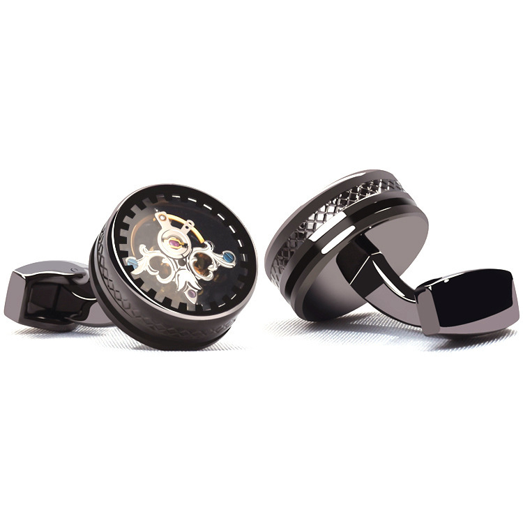 Tourbillon-Style Geometric Business Cufflinks - Image 7