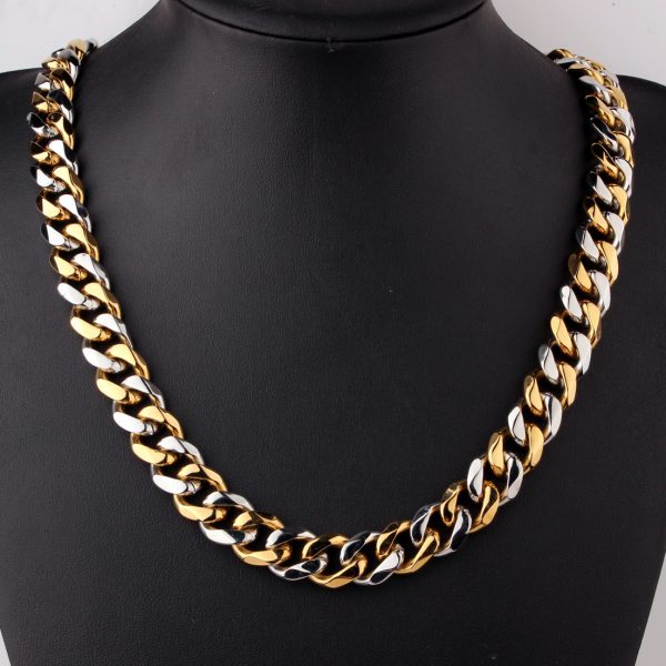 15 mm Six-Sided Stainless Steel Necklace