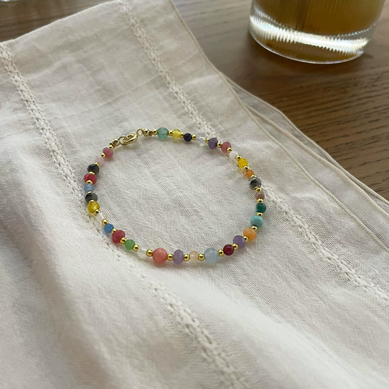 Colorful Artificial Crystal Beaded Bracelet - Image 6