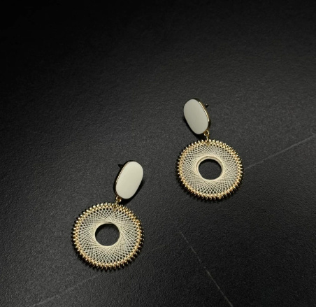 Geometric Petal Earrings - Image 5