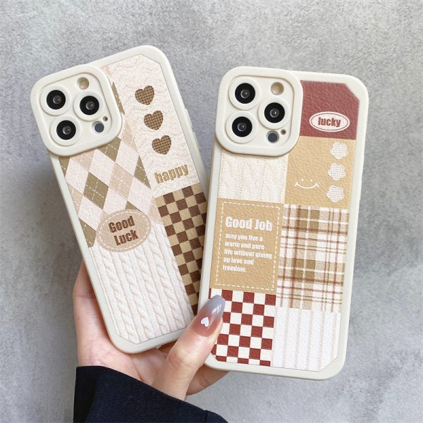 Checkerboard TPU Soft Shell Phone Case for iPhone