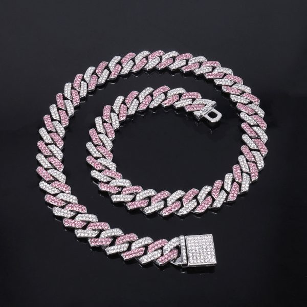 Rhombus Pendant Cuban Chain Bracelet