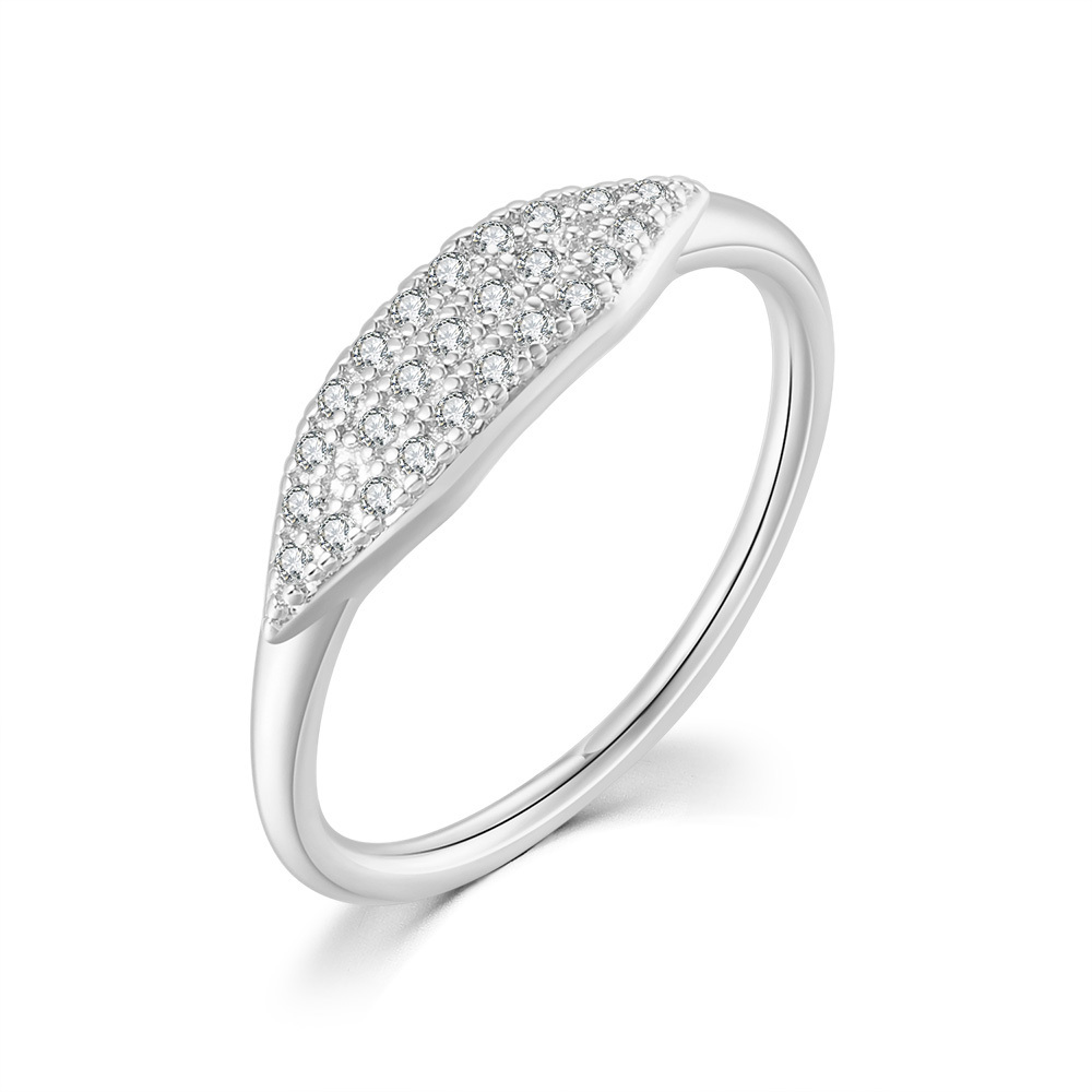 Women’s Gold-Plated Minimalist Zircon Ring - Image 4