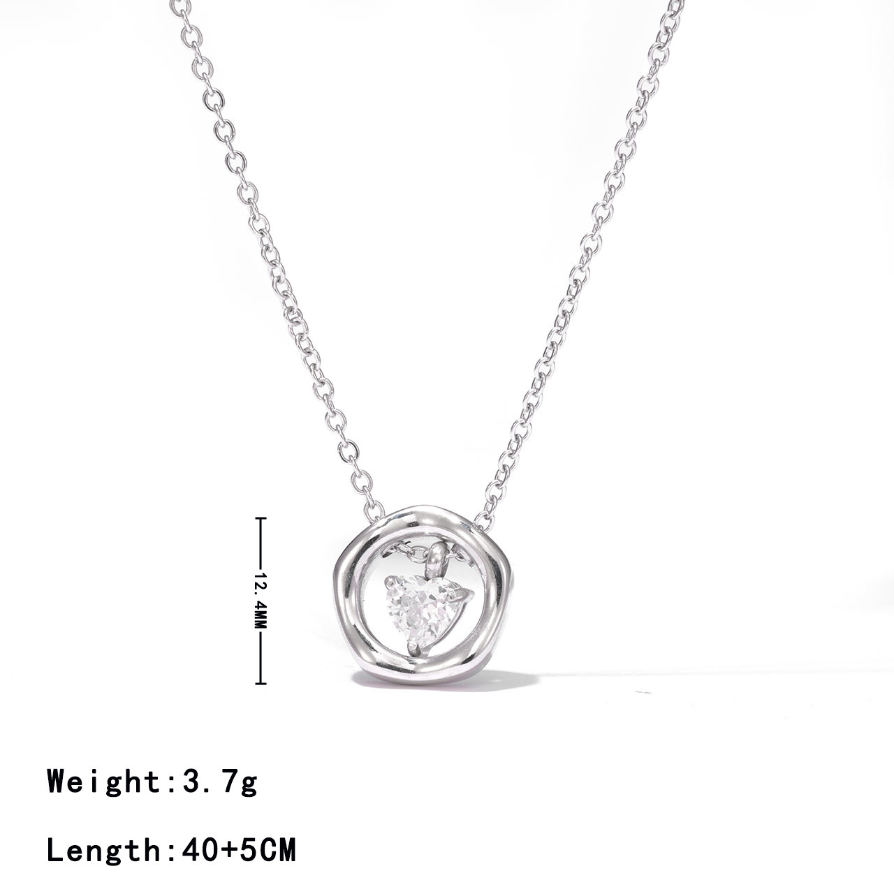 Floating Heart O-Ring Necklace - Image 6