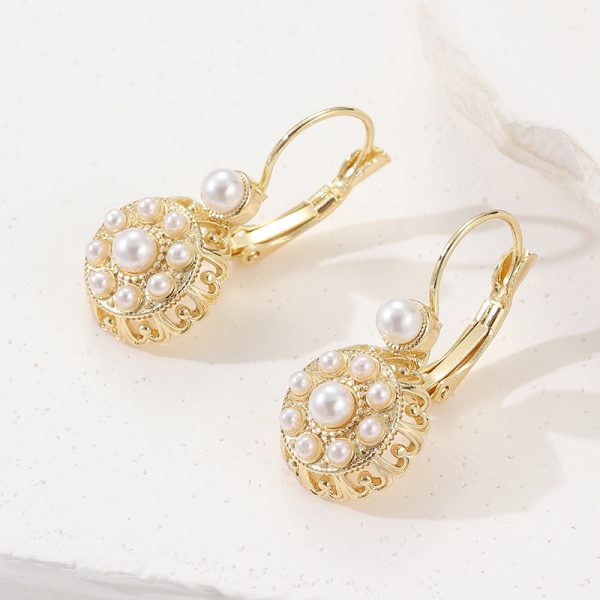 Vintage Pearl Filigree Drop Earrings