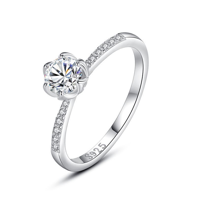 925 Sterling Silver Six-Claw Ring for Women