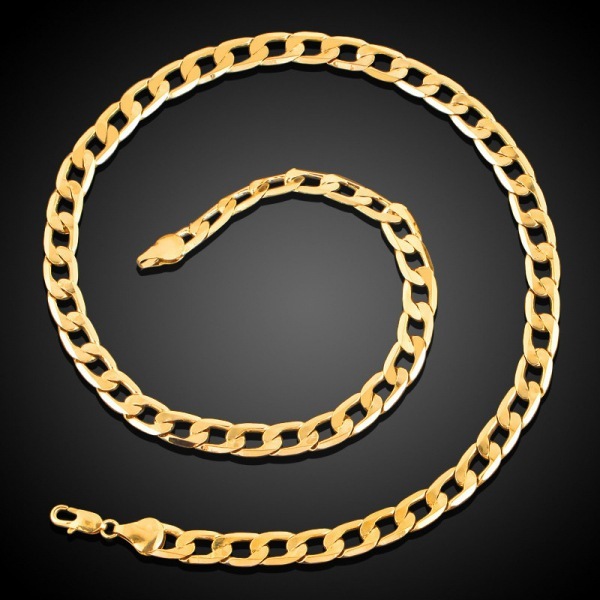 Gold-Tone Couple Necklace With White Crystal Detail