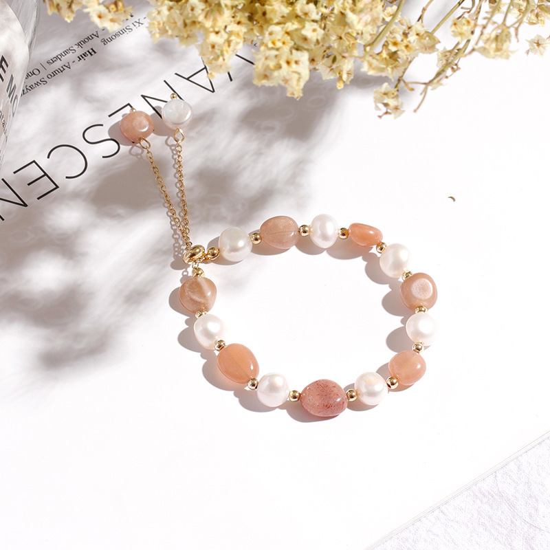 Pearl Crystal Slider Bracelet - Image 2