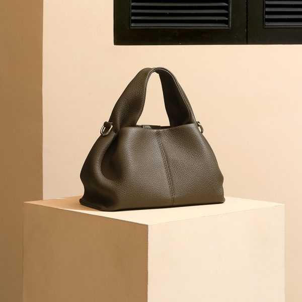 Genuine Leather Dumpling Crossbody Bag for Women