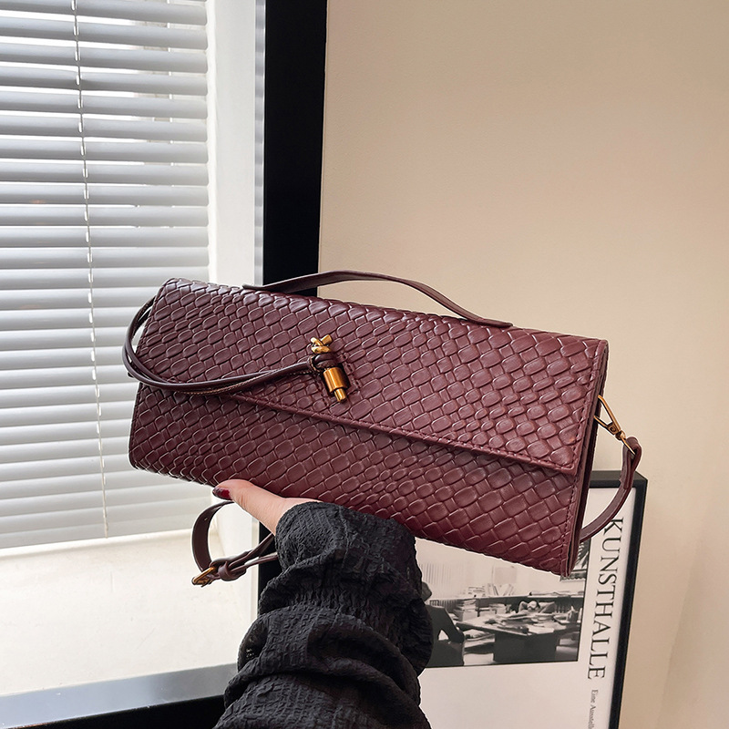 Woven PU Leather Crossbody Bag - Image 10
