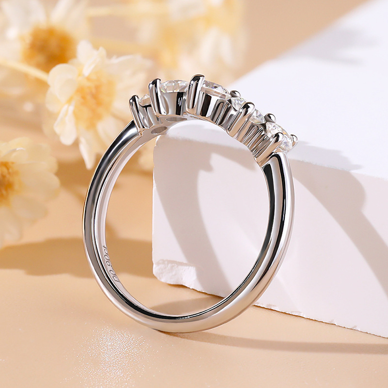 925 Sterling Silver Moissanite Ring for Women - Image 2
