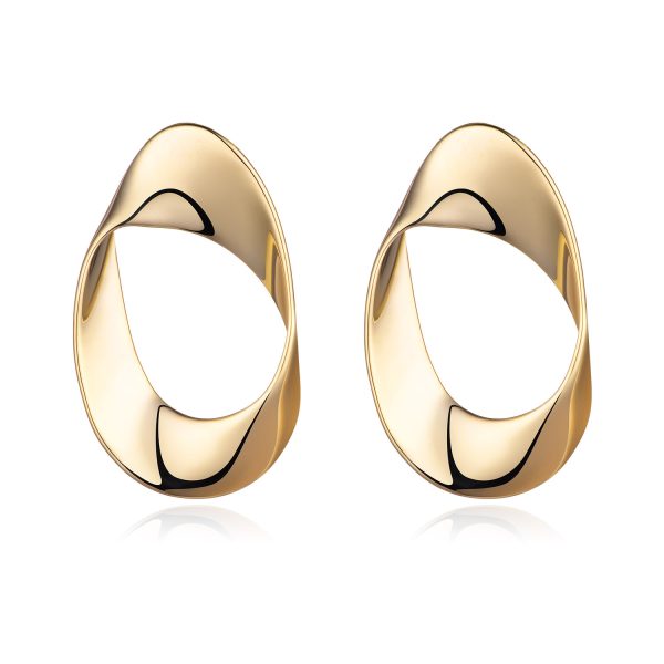 Irregular Circle Geometric Stud Earring