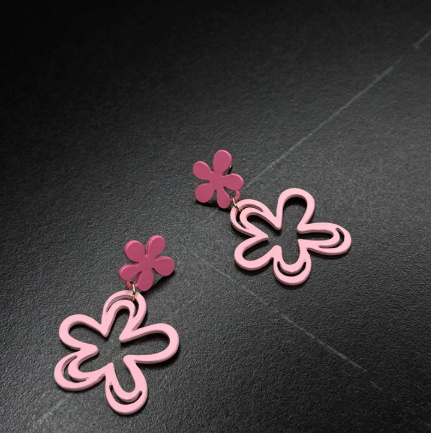 Geometric Petal Earrings - Image 2