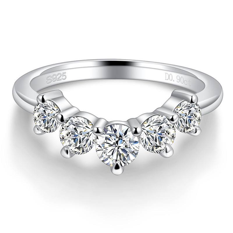925 Sterling Silver Moissanite Ring for Women - Image 6