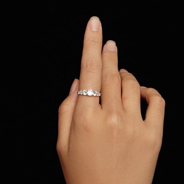 50-Point Moissanite Heart Proposal Ring for Women