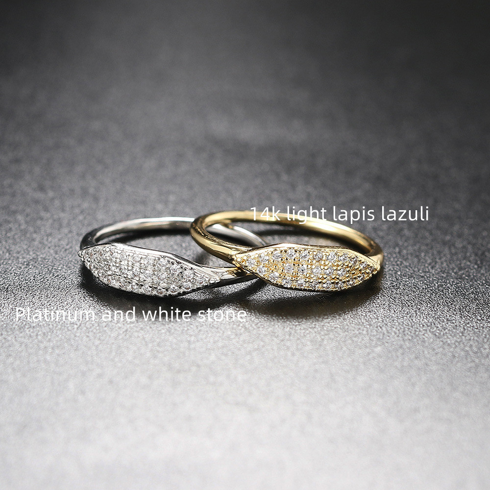 Women’s Gold-Plated Minimalist Zircon Ring - Image 7