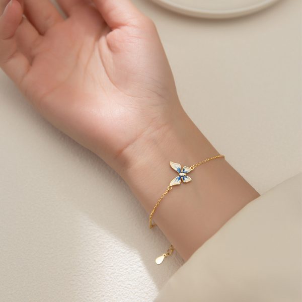 Gold-Tone Butterfly Silver Bracelet