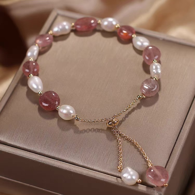 Pearl Crystal Slider Bracelet - Image 6