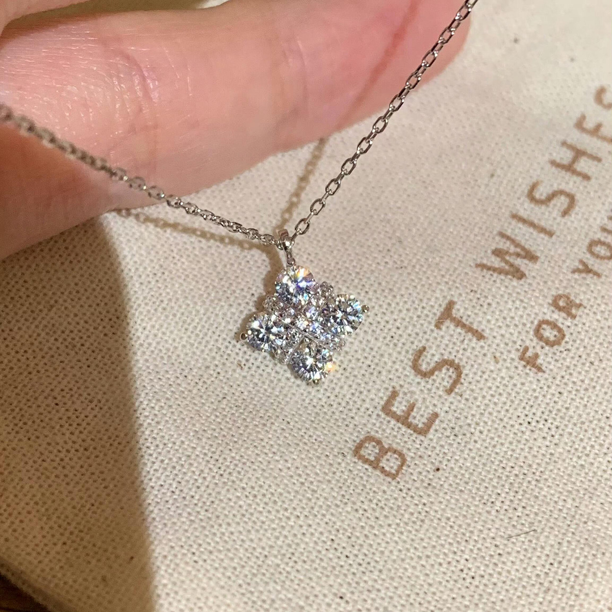 Heart Crystal Halo Necklace - Image 6