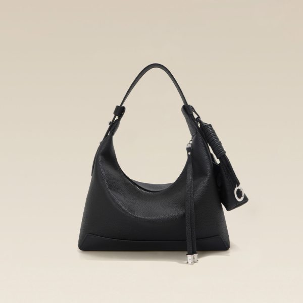 Full-Grain Leather Dumpling Shoulder Bag
