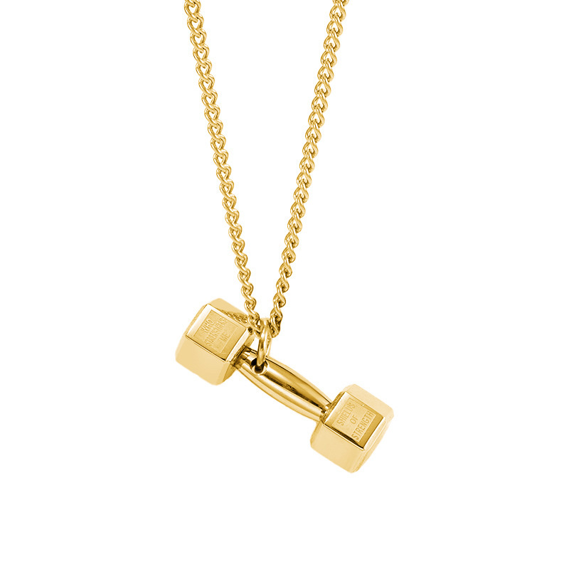 Geometric Dumbbell Pendant Necklace - Image 5