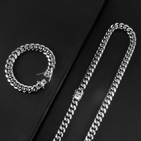 Stainless Steel Cuban Chain Necklace for Men