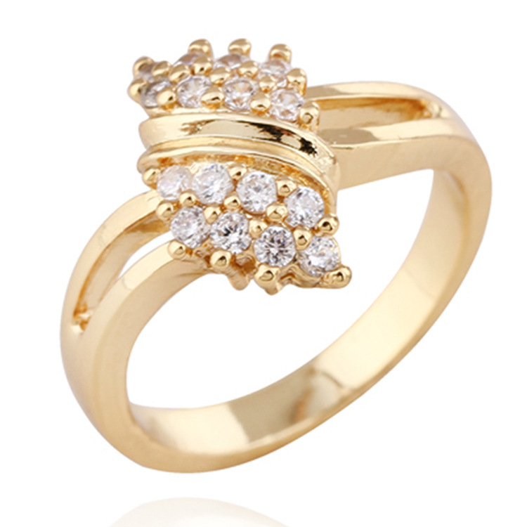 Girls’ Korean-Style Gold-Tone Zircon Ring - Image 5
