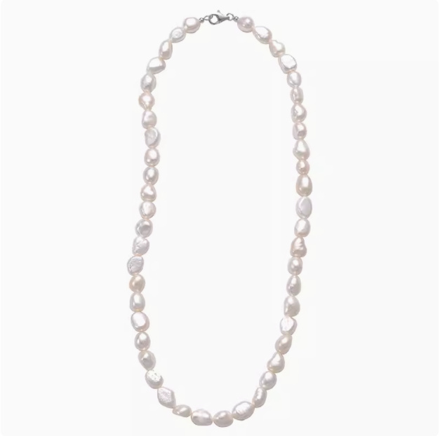 Natural Baroque Pearl Cross Necklace - Image 6
